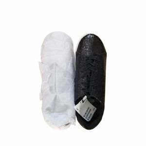 H&M Black Glitter Platform Lace Up Sneakers Shoes